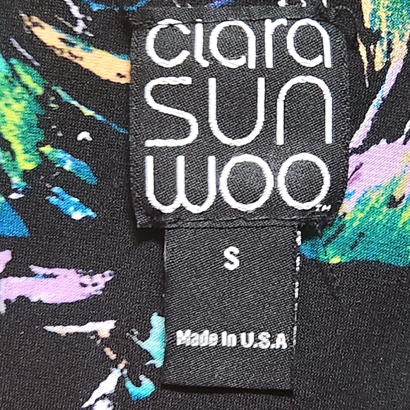 CLARA SUNWOO Floral Signature jumpsuit Size S Colors black pink green turquoise - Picture 3 of 14